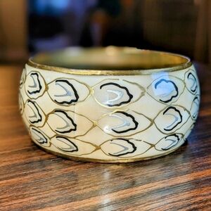 Vintage Gold Bangle Metal Art Deco Bracelet